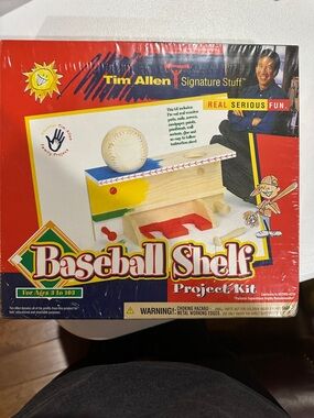 Tim Allen Baseball Shelf Project Kit - Red & Yellow